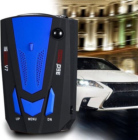 Speed Sentinel Radar Detector: New 360° Dectector Driving Aids for Cars Long Range Detection,Voice Alerts,LED Display for City Road/Highway (Blue) in Saudi Arabia
