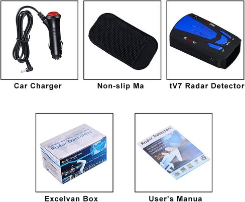 Speed Sentinel Radar Detector: New 360° Dectector Driving Aids for Cars Long Range Detection,Voice Alerts,LED Display for City Road/Highway (Blue) in Saudi Arabia