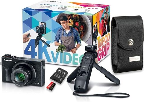 Canon PowerShot G7 X Mark III Digital Camera, Video Creator Kit with Accessories: Tripod, Memory Card, Canon Case and Detachable Bluetooth Remote in Saudi Arabia