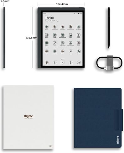 Bigme B1051C Pro E-Ink eReader Epaper Tablet with 8GB+256GB, Android 14 OS,10.3 Inch Color Ebook Readers Device with Fingerprint Recognition, Stylus Pen, 300PPI Screen, Up to 2TB Expansion Light Blue in Saudi Arabia