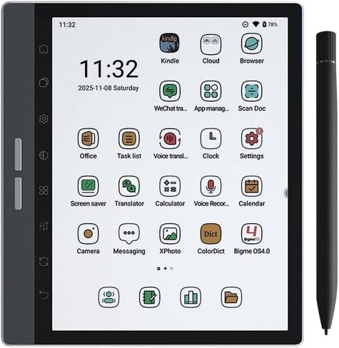 Bigme B751C S قارئ الكتب الإلكترونية، 4 جيجابايت + 64 جيجابايت لون Android 14 OS ePaper Tablet، أسود in Saudi Arabia