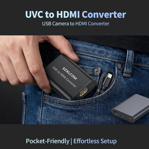UVC to HDMI Converter 1080P 60Hz, Supports Camera Charging, USB Cameras Webcam Video Switcher to HDMI Video Output, for Live Streaming to TV, Monitor and HDMI Capture Card in Saudi Arabia