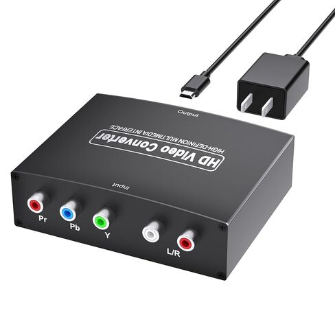 مكون إلى محول Hdmi، محول صوت YPbPr + R/L إلى HDMI من سبائك الألومنيوم، محول RGB إلى Hdmi، محول صوت فيديو 5RCA RGB يدعم 1080p 60 هرتز لـ PS2/PS3/Xbox 360 in Kuwait