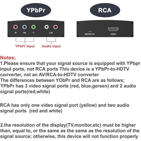 مكون إلى محول Hdmi، محول صوت YPbPr + R/L إلى HDMI من سبائك الألومنيوم، محول RGB إلى Hdmi، محول صوت فيديو 5RCA RGB يدعم 1080p 60 هرتز لـ PS2/PS3/Xbox 360 in Kuwait