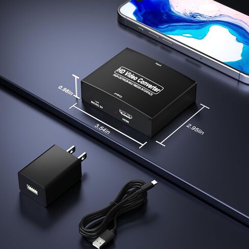 مكون إلى محول Hdmi، محول صوت YPbPr + R/L إلى HDMI من سبائك الألومنيوم، محول RGB إلى Hdmi، محول صوت فيديو 5RCA RGB يدعم 1080p 60 هرتز لـ PS2/PS3/Xbox 360 in Kuwait