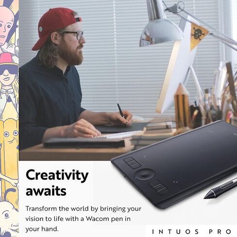 Wacom PTH460K0A Intuos Pro Digital Graphic Drawing Tablet Mac/PC Small (Renewed) Bundle with 2 YR CPS Enhanced Protection Pack in Saudi Arabia