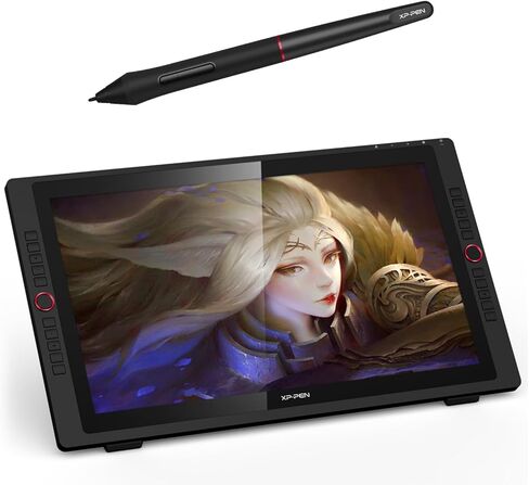 XPPen Artist 24 Pro 2.5K QHD Drawing Tablet with Screen,16.7M Colors Graphics Tablet with 8192 Pen Pressure Battery-Free Tilt Stylus and XPPen PA2 8192 Pen Pressure Battery-Free Stylus in Saudi Arabia