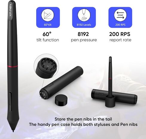 XPPen Artist 24 Pro 2.5K QHD Drawing Tablet with Screen,16.7M Colors Graphics Tablet with 8192 Pen Pressure Battery-Free Tilt Stylus and XPPen PA2 8192 Pen Pressure Battery-Free Stylus in Saudi Arabia