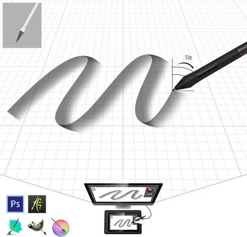 XPPen Artist 24 Pro 2.5K QHD Drawing Tablet with Screen,16.7M Colors Graphics Tablet with 8192 Pen Pressure Battery-Free Tilt Stylus and XPPen PA2 8192 Pen Pressure Battery-Free Stylus in Saudi Arabia