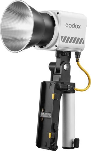 مصباح LED أحادي اللون من Godox مع مقبض بطارية AK-B01، 70 وات، 2800-6500 كلفن، CRI 96 TLCI 97، التحكم في التطبيق، مجموعة إضاءة فيديو LED محمولة (ML60IIBiK1) in Kuwait