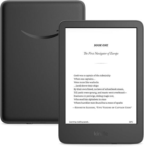 Amazon Kindle الجديد (16 جيجابايت) - جهاز Kindle الأخف والأكثر إحكاما، مع شاشة خالية من الوهج، وتقلب أسرع للصفحات، وإضاءة أمامية قابلة للتعديل، وعمر بطارية طويل - أسود + 3 أشهر من Kindle Unlimited (مع التجديد التلقائي) in Saudi Arabia
