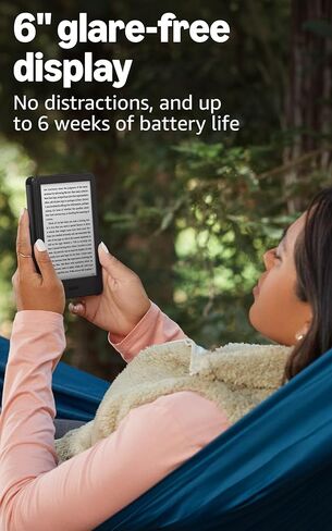 Amazon Kindle الجديد (16 جيجابايت) - جهاز Kindle الأخف والأكثر إحكاما، مع شاشة خالية من الوهج، وتقلب أسرع للصفحات، وإضاءة أمامية قابلة للتعديل، وعمر بطارية طويل - أسود + 3 أشهر من Kindle Unlimited (مع التجديد التلقائي) in Saudi Arabia