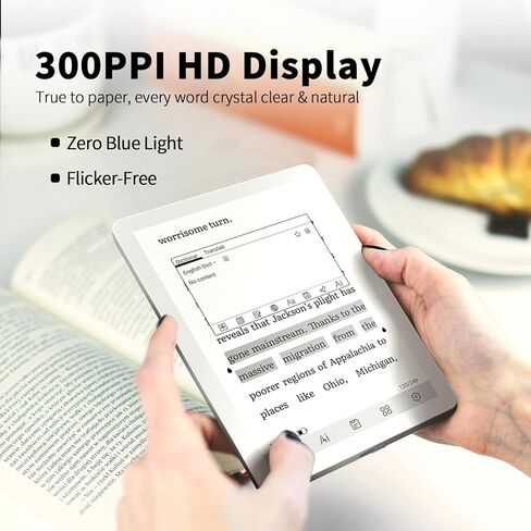 Bigme B6 Black and White Display E-Reader 4GB RAM + 64GB Storage, 36-Level Adjustable Cold and Warm Light, Android 14 OS Epaper Tablet in Saudi Arabia