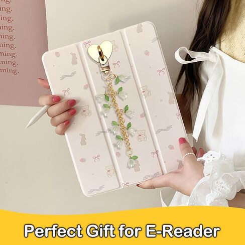 BATHRINS 5 PCS Kindle Charms Including Dust Plug Charm Type C/USB C, Cute Flower Chains Phone Charm with Heart Grip Holder, Compatible for Kindle Paperwhite/E-Reader/Phone in Saudi Arabia