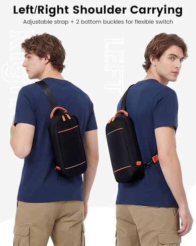 حقيبة Bemkiru Sling Crossbody لجهاز Nintendo Switch 2، حقيبة حمل واقية أثناء السفر لملحقات جهاز التحكم Switch 2 Console Pro مع 8 فتحات لخراطيش الألعاب، حماية بطانة ناعمة 10 مم in Kuwait