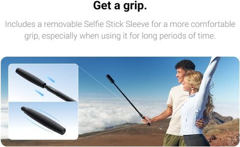 Insta360 85cm Invisible Selfie Stick for Insta360 X5/X4/X3/X2/X, GO 3/2/ONE RS, Also Compaitiable with Other Action Cameras, Hero 12/11/10/9/8, DJI Osmo 4/3/2 in Saudi Arabia