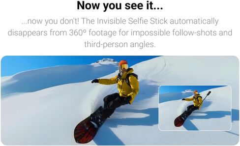 Insta360 85cm Invisible Selfie Stick for Insta360 X5/X4/X3/X2/X, GO 3/2/ONE RS, Also Compaitiable with Other Action Cameras, Hero 12/11/10/9/8, DJI Osmo 4/3/2 in Saudi Arabia