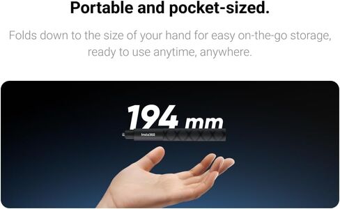 Insta360 85cm Invisible Selfie Stick for Insta360 X5/X4/X3/X2/X, GO 3/2/ONE RS, Also Compaitiable with Other Action Cameras, Hero 12/11/10/9/8, DJI Osmo 4/3/2 in Saudi Arabia