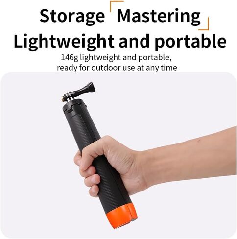 Floating Selfie Stick Tripod Suitable for GoPro Hero13 12 11 10 9 8 7 6 5 4 3, Mini Max Fusion Session,AKASO, SJCAM,Waterproof Extension Pole, Floating Handle Grip, Monopod,Stand for Action Cameras in Saudi Arabia