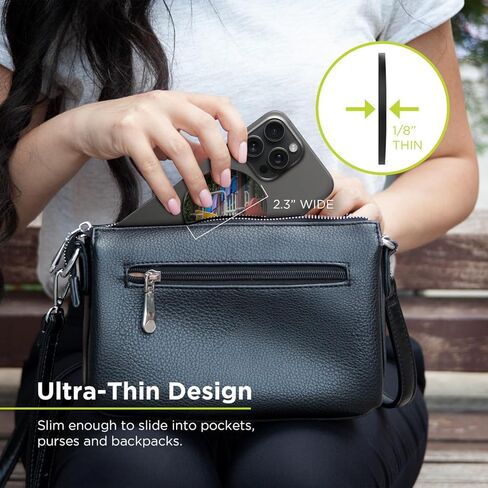 PureGear Magnetic Selfie Mirror for Back Camera, Slim Cell Phone Convex Mirror, MagSafe Compatible, iPhone 16/15/14/13/12 Pro Max/Plus, MagSafe Cases, Selfies, Vlogging/Streaming in Saudi Arabia