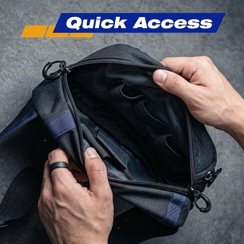 AGPTEK Tactical Fanny Pack for Men & Women, 2L CCW Waist Bag with Adjustable Holster, Compact Belt Bum Pouch for Travel, Hiking, Running, Fishing, EDC & Everyday Use, Blue in Saudi Arabia