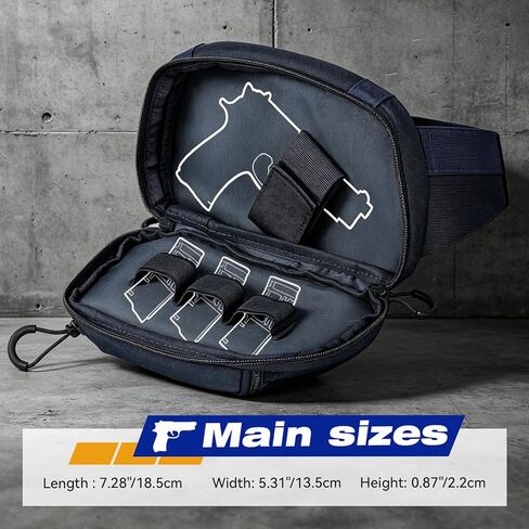 AGPTEK Tactical Fanny Pack for Men & Women, 2L CCW Waist Bag with Adjustable Holster, Compact Belt Bum Pouch for Travel, Hiking, Running, Fishing, EDC & Everyday Use, Blue in Saudi Arabia