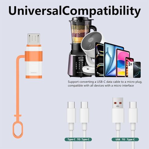 USB C to Micro adapter, 5-piece set, supports 18W fast charging and data transmission. Micro to USB C adapter is suitable for Micro interface devices and does not support headphones and OTG functions in Saudi Arabia