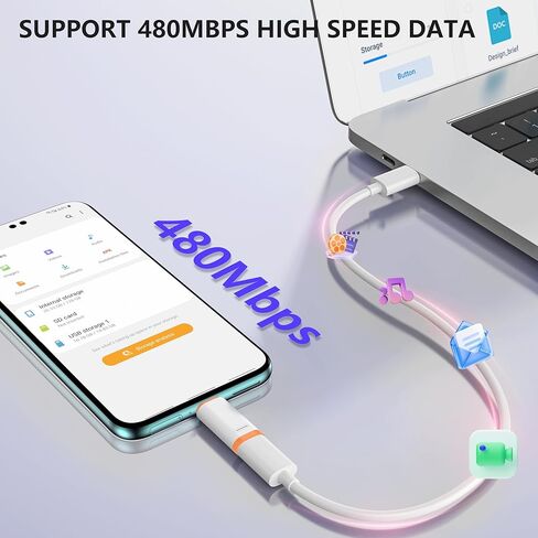 USB C to Micro adapter, 5-piece set, supports 18W fast charging and data transmission. Micro to USB C adapter is suitable for Micro interface devices and does not support headphones and OTG functions in Saudi Arabia