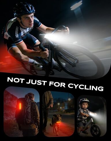 2026 New 1200LM Wide Angle Bike Lights for Night Riding, 3+5 Modes & IP65 Waterproof Bike Reflectors, Long-Lasting USB Rechargeable Bicycle Lights Front and Rear for Road Mountain Cycling in Saudi Arabia