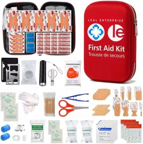 301 Piece First Aid Kit - Fully Stocked Survival Emergency Kit for Home, Car, Camping, Workplace, Outdoor Travel & Family Preparedness in Saudi Arabia