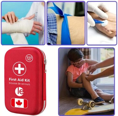 301 Piece First Aid Kit - Fully Stocked Survival Emergency Kit for Home, Car, Camping, Workplace, Outdoor Travel & Family Preparedness in Saudi Arabia