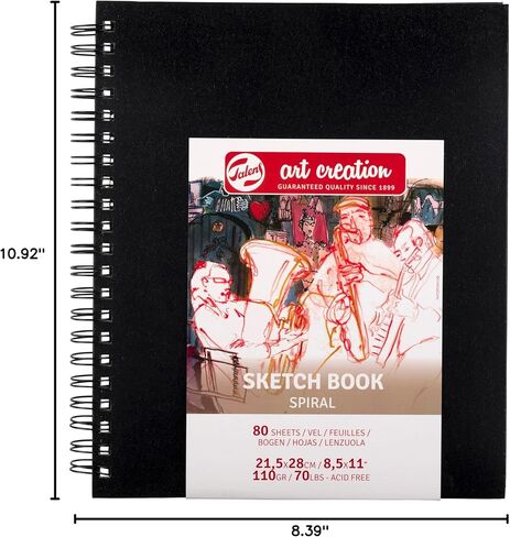 Talens Art Creation Sketchbook Spiral 21.5X28 cm, 80 Pages, 110Gr (9313212M) in Saudi Arabia