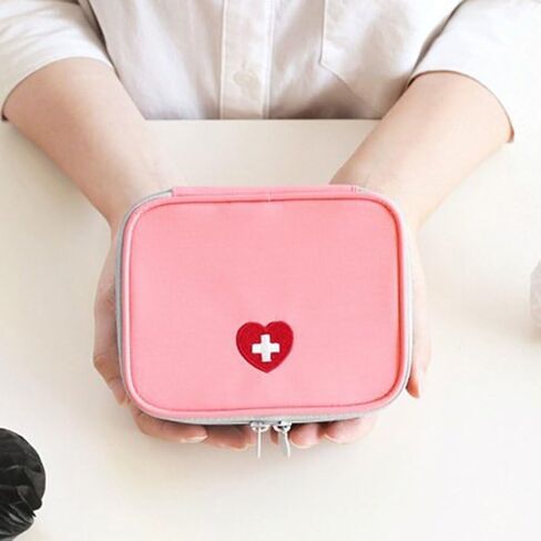 Pink Portable First Aid Kit, Mini Outdoor First Aid Kit Bag, Travel Portable Medicine Organizer Emergency Kit First Aid Kits, Mini Emergency Medical Bag Office, Travel, Camping, Sports, School in Saudi Arabia