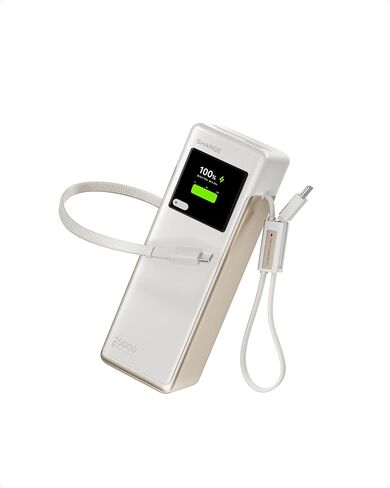 SHARGE Laptop Power Bank 25000mAh, HyperTower 170W Total Fast Charging Portable Charger, 100W USB-C Power Bank with Built-in Cables, High Capacity Travel Battery Pack for MacBook, iPhone17, Galaxy S26 in Saudi Arabia