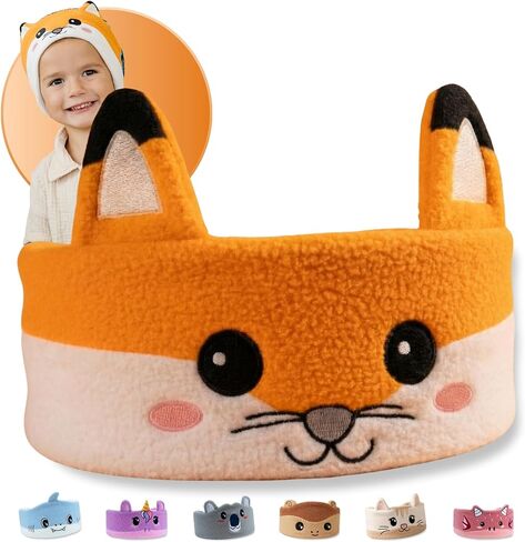 3.0 - Original Toddler Headphones, Kids Headband Headphones - Bluetooth Wireless Headband - Comfortable Headphones for Plane - Safe Volume Limit - Adjustable, Travel, School, and Sleep (Finny) in Saudi Arabia
