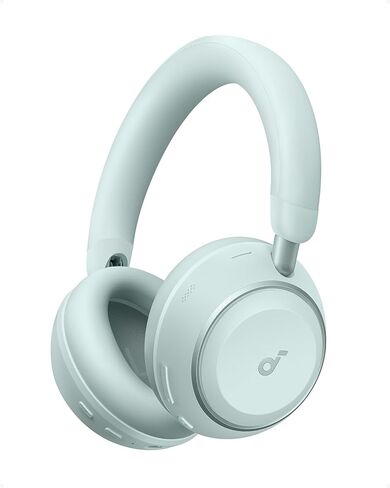 Soundcore Space 2 من Anker، سماعات رأس بخاصية إلغاء الضوضاء النشطة، ملاءمة مريحة، وقت تشغيل 50 ساعة، صوت لاسلكي LDAC عالي الدقة، اتصال مزدوج، مكالمات واضحة، بلوتوث 6.1، وضع القيلولة، اكتشاف الارتداء in Kuwait
