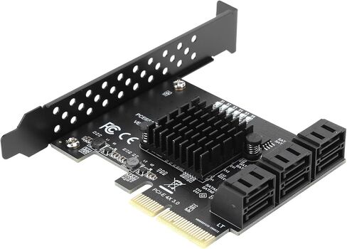 ciciglow PCIE to 6-Port Expansion Card with Enhanced Heat Dissipation Chip, Plug and Play for/Users in Saudi Arabia