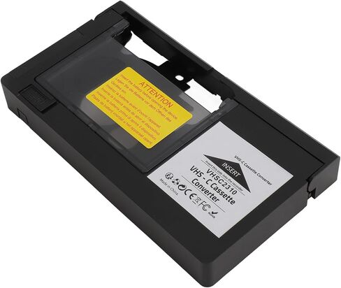 Sorandy VHS C Tape Cassette Adapter for Camcorders, Video Cassette Player Adapter, VHS to Digital Converter with One Key Control & Lens Clean Cloth, Ideal for VCR Player in Saudi Arabia
