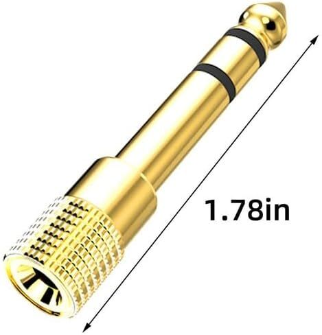 20-Pack 6.35mm (1/4") Male to 3.5mm (1/8") Female TRS Stereo Audio Adapter, Gold-Plated for Low Signal Loss in Saudi Arabia