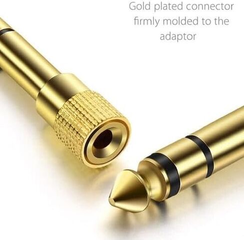 20-Pack 6.35mm (1/4") Male to 3.5mm (1/8") Female TRS Stereo Audio Adapter, Gold-Plated for Low Signal Loss in Saudi Arabia