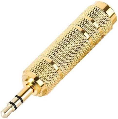 20-Pack 6.35mm (1/4") Male to 3.5mm (1/8") Female TRS Stereo Audio Adapter, Gold-Plated for Low Signal Loss in Saudi Arabia