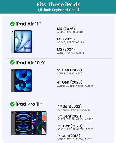 typecase Studio Keyboard Case for iPad Air 11 & Pro 11, 4 Modes in Kuwait
