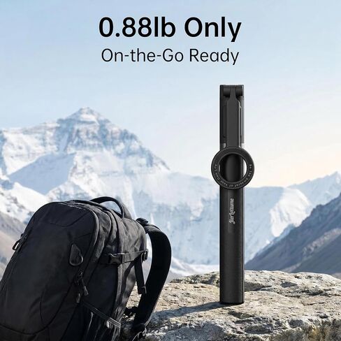 Magnetic Selfie Stick Tripod, 67" Aluminum Extendable Magnetic Holder for Magsafe, 360° Rotatable & 330° Tilt Travel Phone Tripod Stand with Metal Ring & Remote for iPhone 12-17/Android in Saudi Arabia