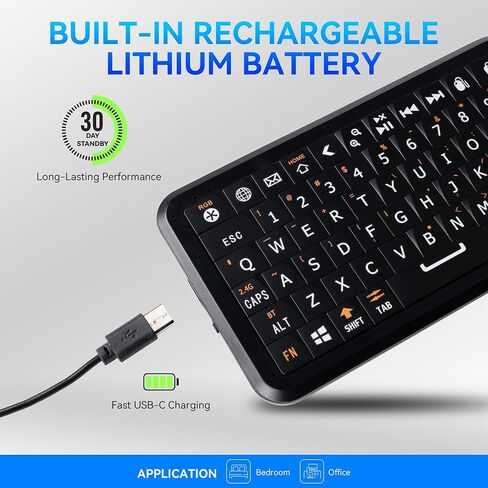 لوحة المفاتيح اللاسلكية Mini Mini Mini-84G خفيفة للغاية ، بطارية مدتها 30 يومًا ، وضع مزدوج (BT/2.4G) ، إيماءات الماوس الهوائية ، مفتاح النقر الرجعية in Kuwait