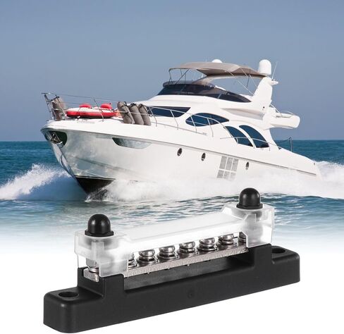 ibasenice Copper Bus Bar Block 6 Position Power Distribution Terminal Block for Car and Yacht High Current Dc Ac Terminal Bus Bar with Cover in Saudi Arabia
