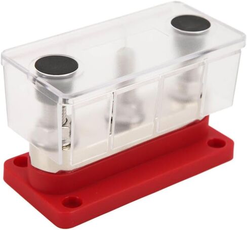 Power Distribution Block 12 48V 600A 3 Studs M10 Junction Block Bus Bar Red Compatible with Car Trucks RVs Marine Boats in Saudi Arabia