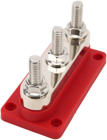 Power Distribution Block 12 48V 600A 3 Studs M10 Junction Block Bus Bar Red Compatible with Car Trucks RVs Marine Boats in Saudi Arabia