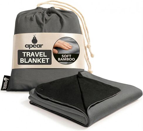 16-in-1 Compact Travel Blanket with Bag – Reversible, Ultra Soft Bamboo Airplane Blanket with Hidden Pocket - Lightweight & Packable for Flights, Camping, Picnic, Travel Essentials in Saudi Arabia
