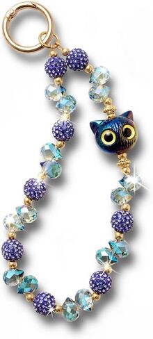 Phone Charm Wrist Strap, Beaded Phone Chain Wristlet Cute Cellphone Charms Lanyard with Tether Tab Keychain in Saudi Arabia