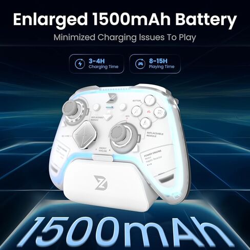 New ZD Ultimate Legend Wireless Controller, Default Equipped With GinFull TMR Joysticks, Hall Effect Triggers, Up to 8k Polling Rate, <1ms Ultra-Low Latency, Modular Design, RGB Light Bar, Compatible with PC/NS/NS2/Android/iOS in Saudi Arabia